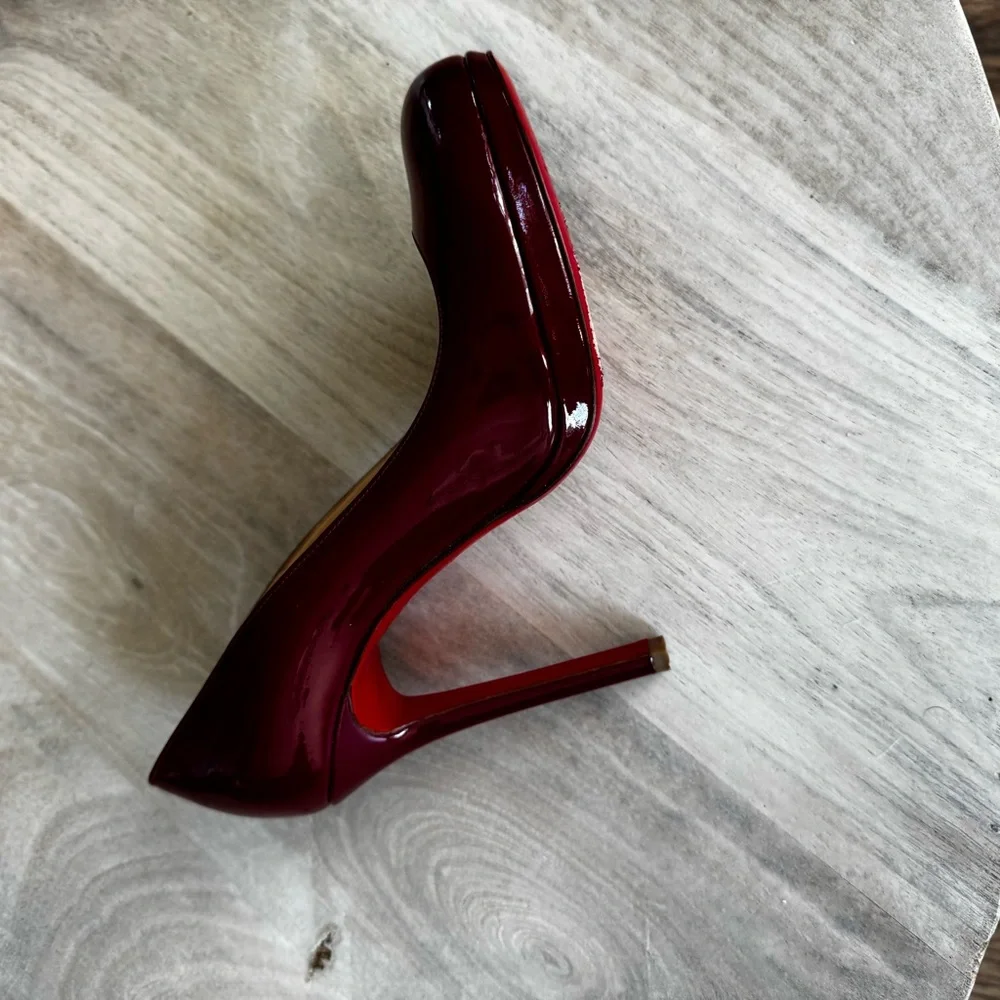 Christian Louboutin Neofilo 120 Patent Pumps Rouge 38.5 - Picture 9 of 11